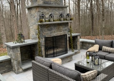 Fireplace & Patio Side