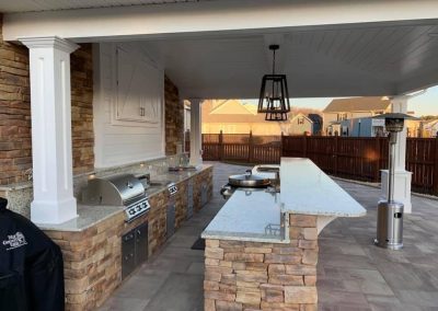 Outdoor Kitchen Pavilion and Paver Patio