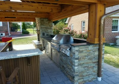 Outdoor Kitchen, Pergola and Paver Patio