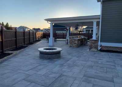 Outdoor Kitchen, Paver Patio and Fire Pit