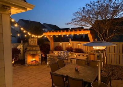 Outdoor Kitchen, Pergola and Fire Place