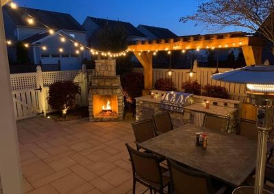 Outdoor Kitchen, Pergola and Fire Place