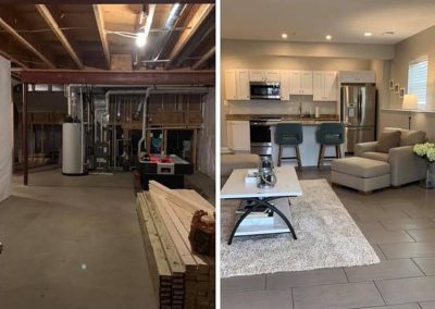 Before and After Basement Remodeling
