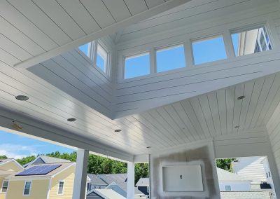 Outdoor Pavilion with Shiplap Ceiling
